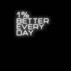 1% Better Every Day Neon Sign – Motivational Neon Light for Room, Gym & Office - Harshita Craft