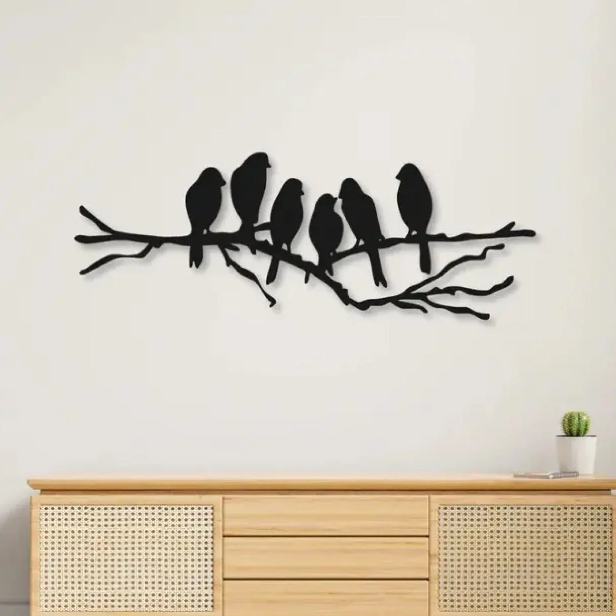 Birds on Branch Metal Wall Art