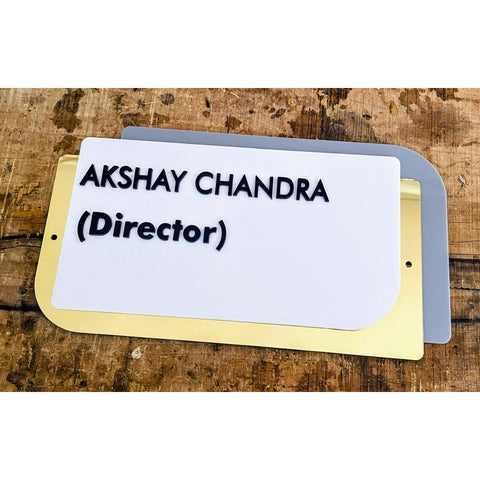 Acrylic 3 Layer Customizable Wall Name Plate