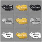 Personalized Metal Name Plate for Home – Weatherproof Butterfly Design - Harshita Craft