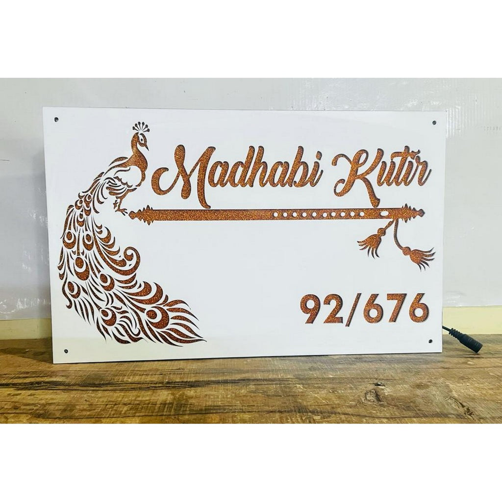 Acrylic LED Laser Cut Name Plate