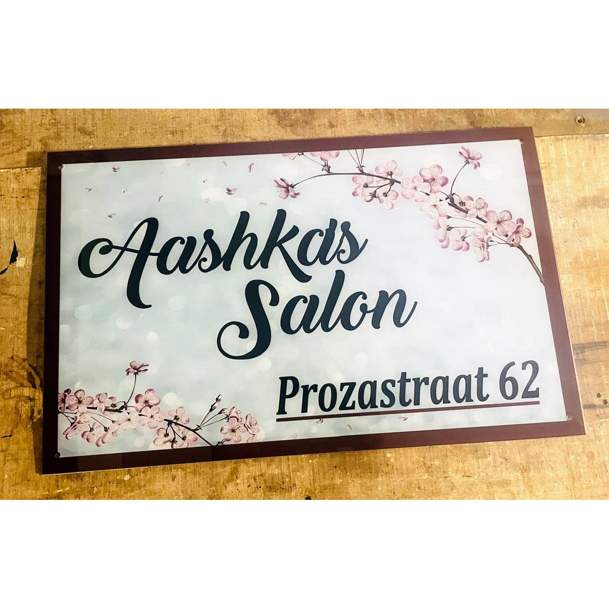 Acrylic UV Printed Customizable House Name Plate | Stylish Acrylic Name Plate for Home - Harshita Craft