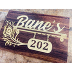 Wooden Texture Acrylic Name Plate 