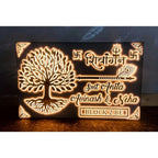 White & Golden Acrylic LED Name Plate for Home - Harshita Craft
