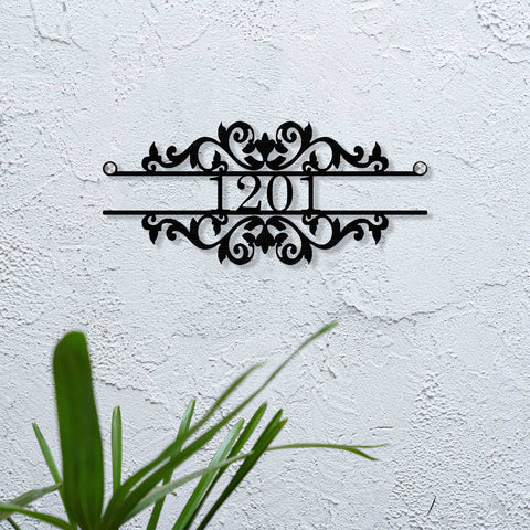 Personalized Laser Cut Steel Metal Name Plate for Home