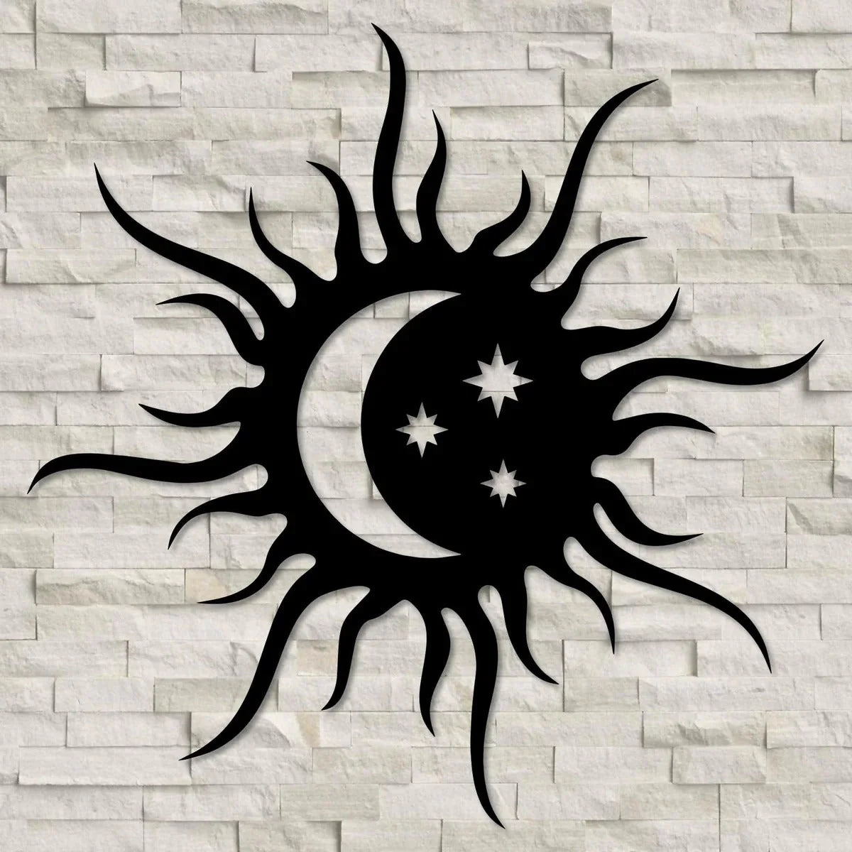 Sun Moon & Stars Metal Wall Art