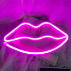 Lips Neon Light – LED Neon Light Board for Room & Bedroom - Harshita Craft