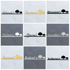 Personalized Laser Cut Tree Theme Metal Name Plate for Home - Harshita Craft