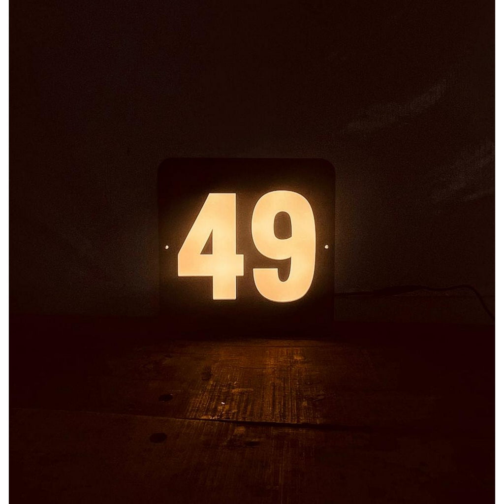 Acrylic LED Home Number Plate Design for House