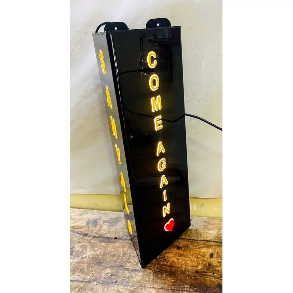 Personalized Acrylic LED Home Name Plate - Harshita Craft