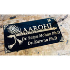 Bansuri Design Acrylic Name Plate for Home