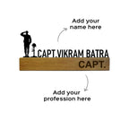 Personalized Minimal Desk Table Name Plate for Army Officers - Harshita Craft