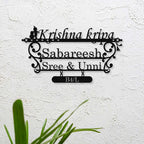 Personalized Laser Cut Little Krishna Metal Name Plate for Home - Harshita Craft