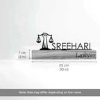 Personalized Minimal Desk Metal Name Plate for Lawyers – Premium Office Nameplate - Harshita Craft