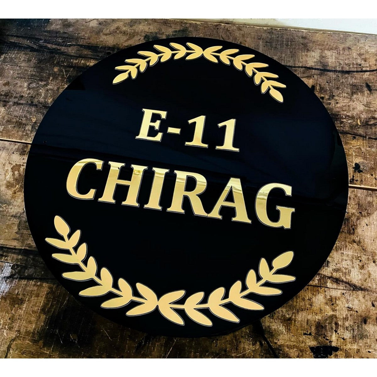 Round Acrylic LED Name Plate