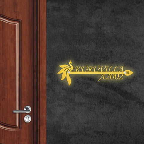 Personalized Metal Name Plate for Home – Religious Theme Laser-Cut Design