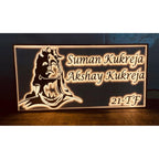 Adiyogi Design Acrylic LED Name Plate for Home