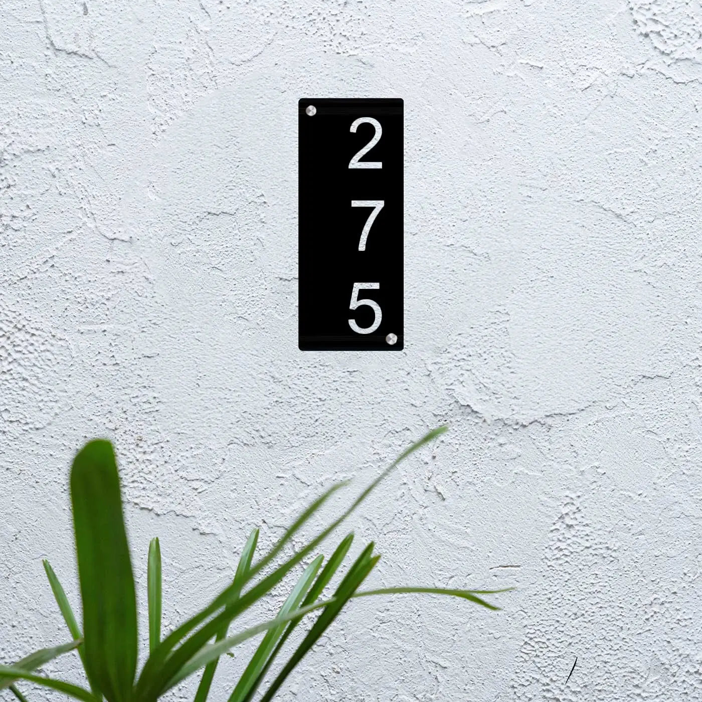 Personalized Metal Name Plate for Home – Minimalist Vertical Steel Design - Harshita Craft