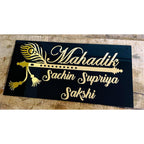 Bansuri Design Personalized Acrylic Home Name Plate
