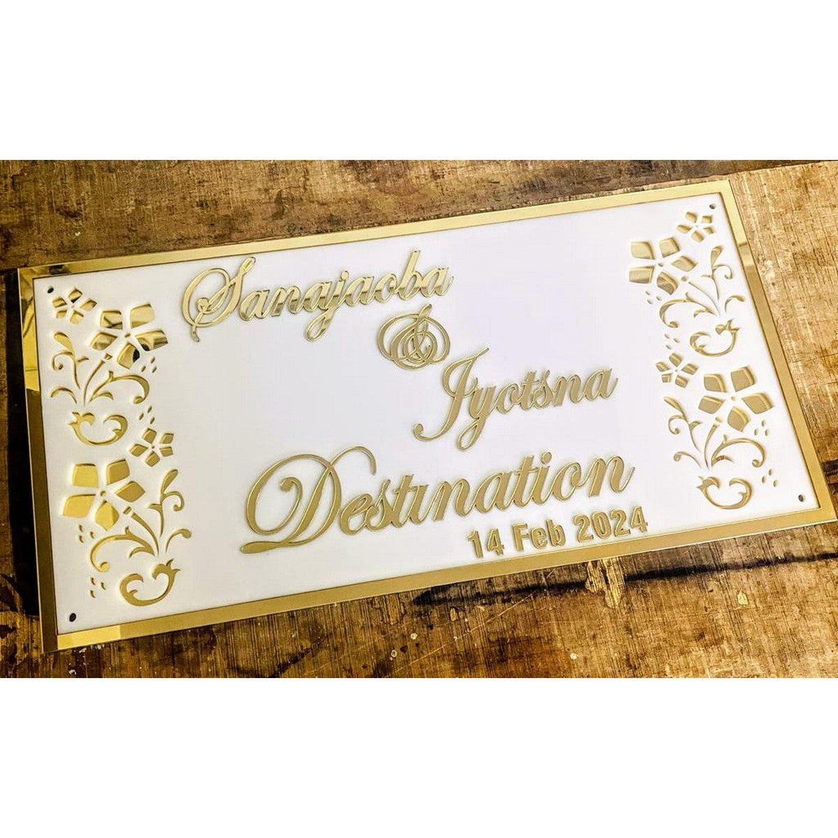 Acrylic Name Plate Design with 3D Embossed Letters
