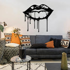 Dripping Lips Metal Wall Art 