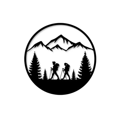 Mountain Trees Metal Wall Art