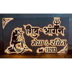 Shivji Design Acrylic Embossed Letters LED Name Plate