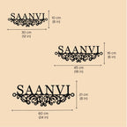 Personalized Laser Cut Minimalist Metal Name Plate for Home - Harshita Craft