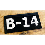 Black & White Acrylic Door Number Plate 