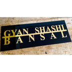 Black & Gold Acrylic Name Plate for Home