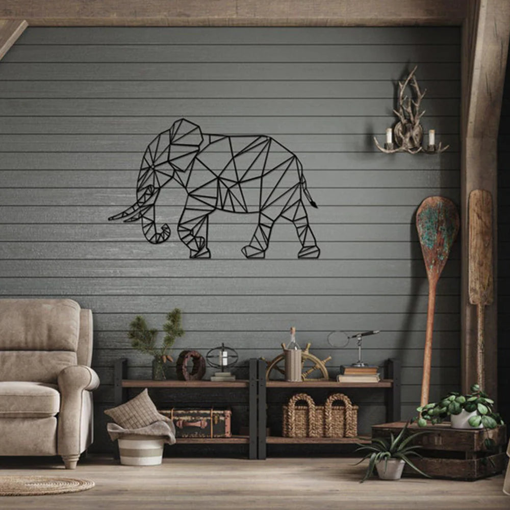 Abstract Elephant Metal Wall Art 