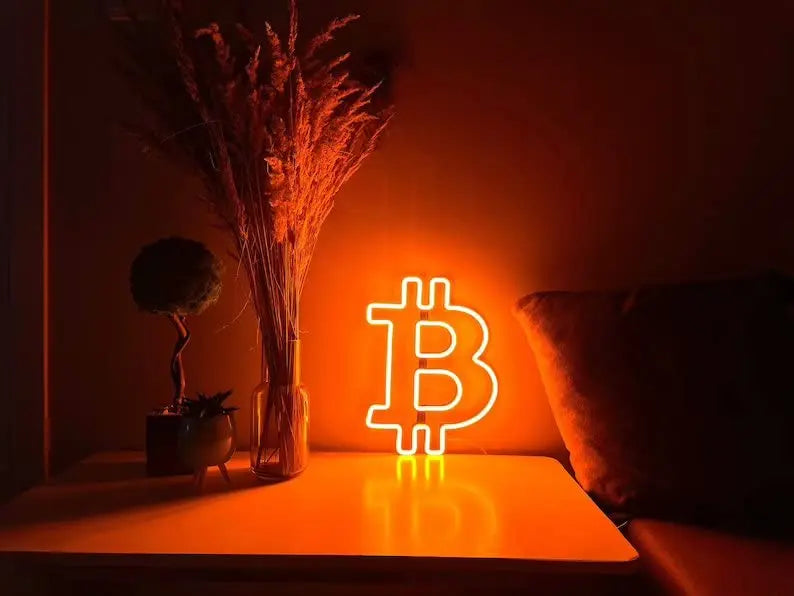 Bitcoin Neon Light – LED Neon Light Board for Room & Home Bar - Harshita Craft