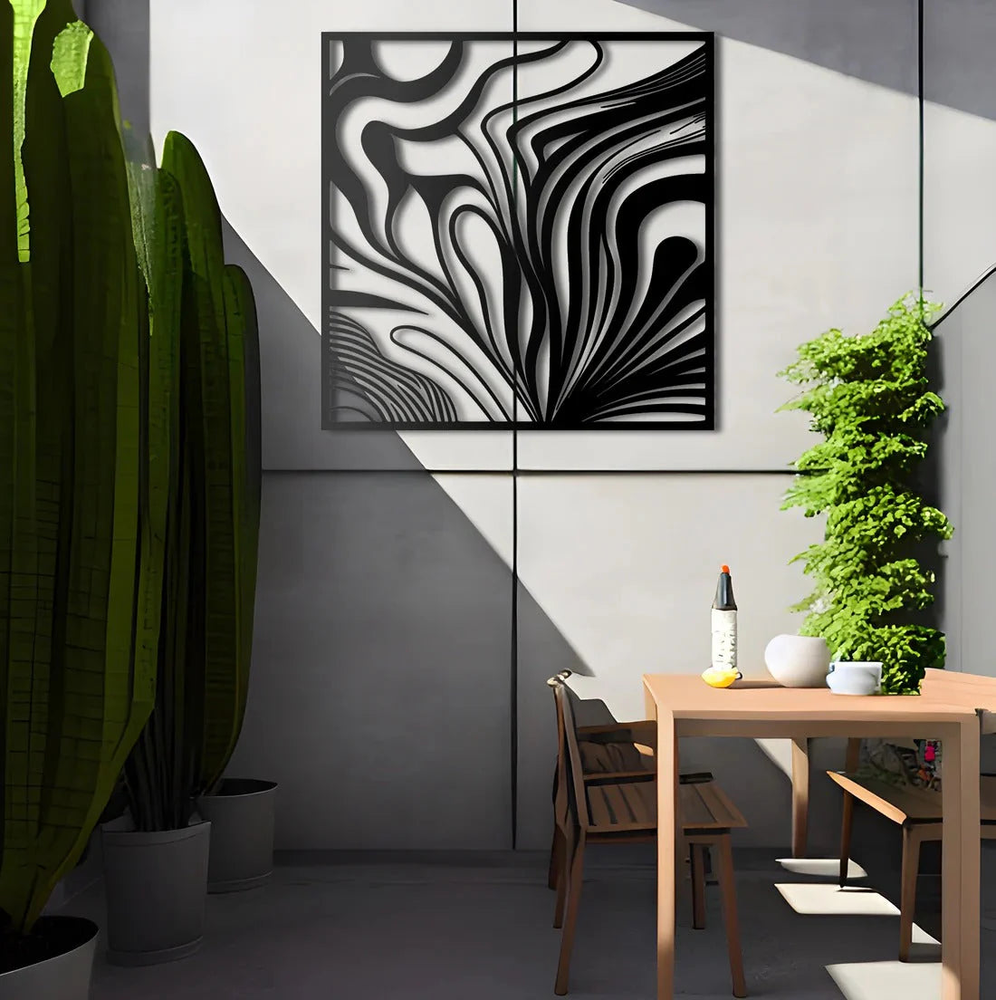 Tiger Stripes Abstract Metal Wall Art