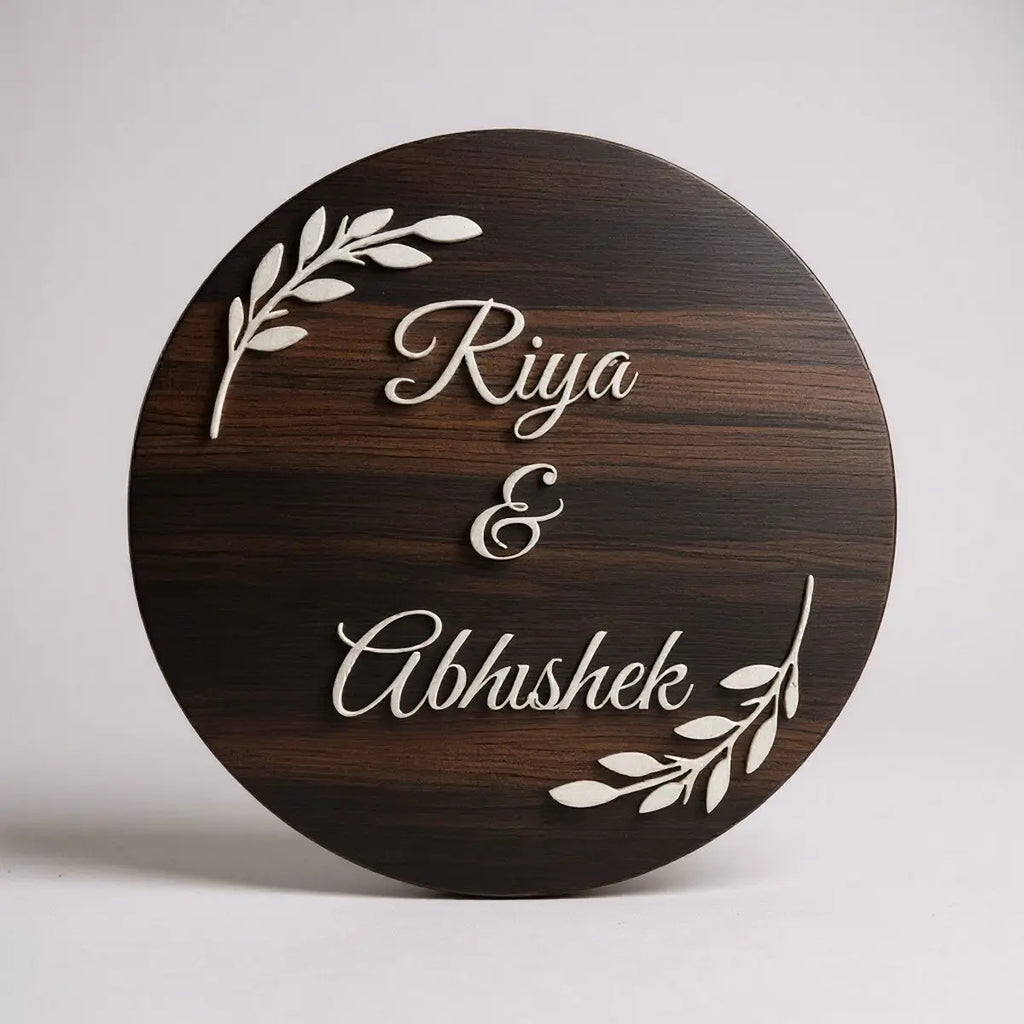 ACP Acrylic Name Plate for Home Entrance | Custom Fancy Acrylic Name Plate Design - Harshita Craft
