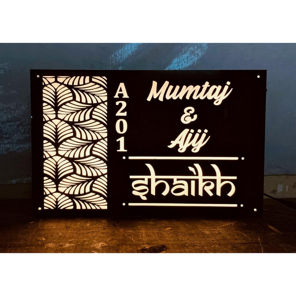 Warm White Waterproof LED Acrylic Name Plate