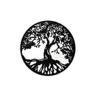 Tree Roots Circle Metal Wall Art