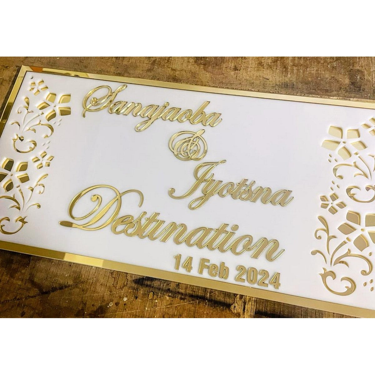 Acrylic Name Plate Design with 3D Embossed Letters