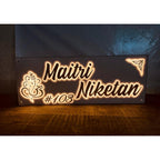 Custom Acrylic LED Name Plate with Embossed Letters – Waterproof - Harshita Craft