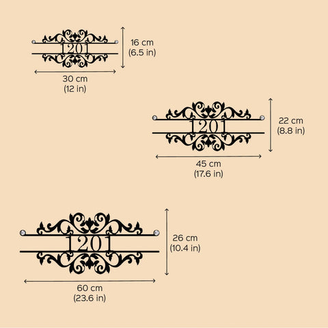 Personalized Laser Cut Steel Metal Name Plate for Home