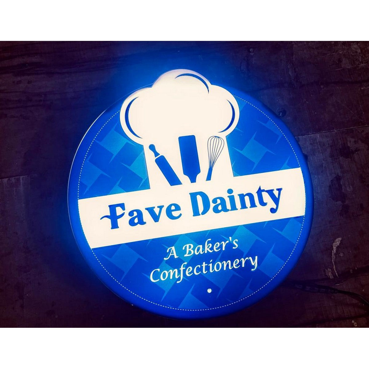 Reception Acrylic LED Logo Name Plate Design - Harshita Craft