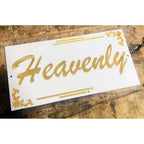 White & Gold Acrylic Name Plate - Harshita Craft