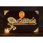 Waterproof Acrylic LED House Name Plate with Warm White Lights – Custom Design - Harshita Craft