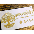 Embossed Letters Acrylic LED Name Plate for Home