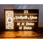 Shiv Ji Jali Design Acrylic LED Name Plate