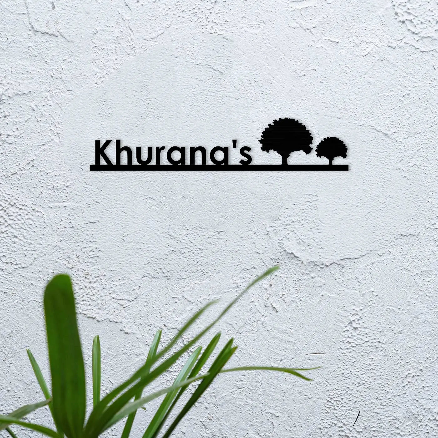 Personalized Laser Cut Tree Theme Metal Name Plate for Home - Harshita Craft