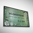 ACP Based UV Printed Floral Acrylic Name Plate – Custom Home Design - Harshita Craft