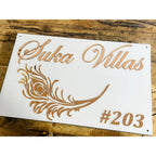 Mor Pankh LED Acrylic Name Plate Design for Home
