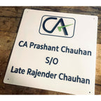 Chartered Accountant Office Acrylic Name Plate Design - Harshita Craft