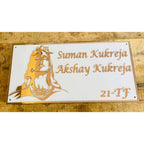 Adiyogi Design Acrylic LED Name Plate for Home