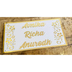 Golden Acrylic Elegant Design Name Plate for Home